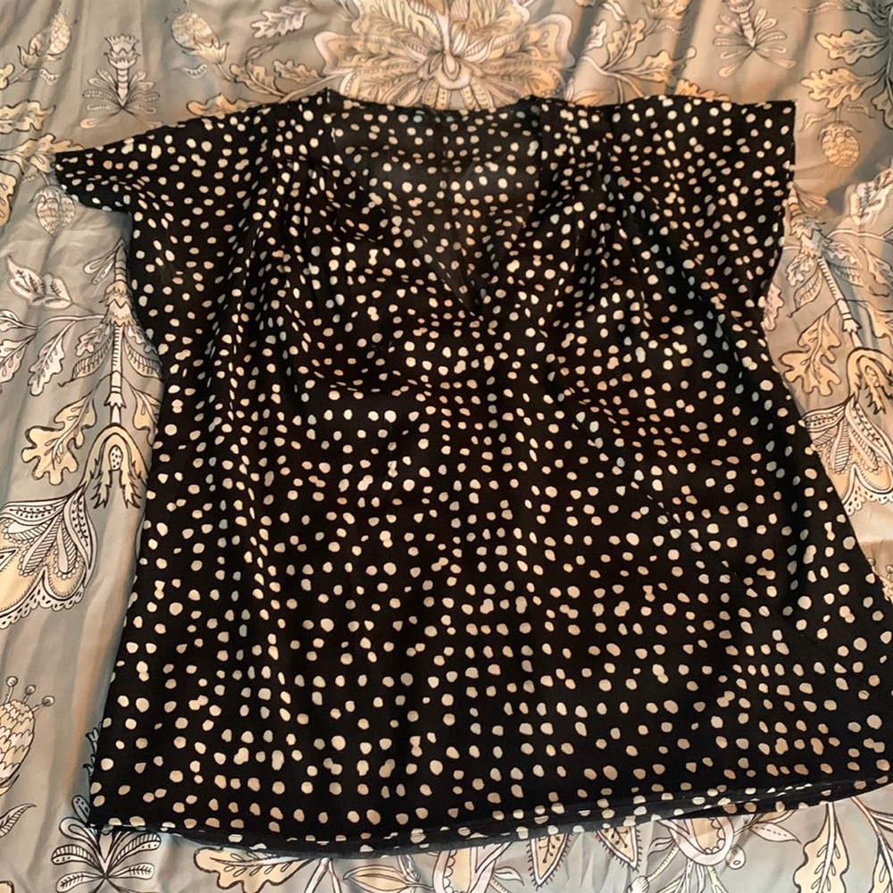 Banana Republic polka dot wrap top.  Size M